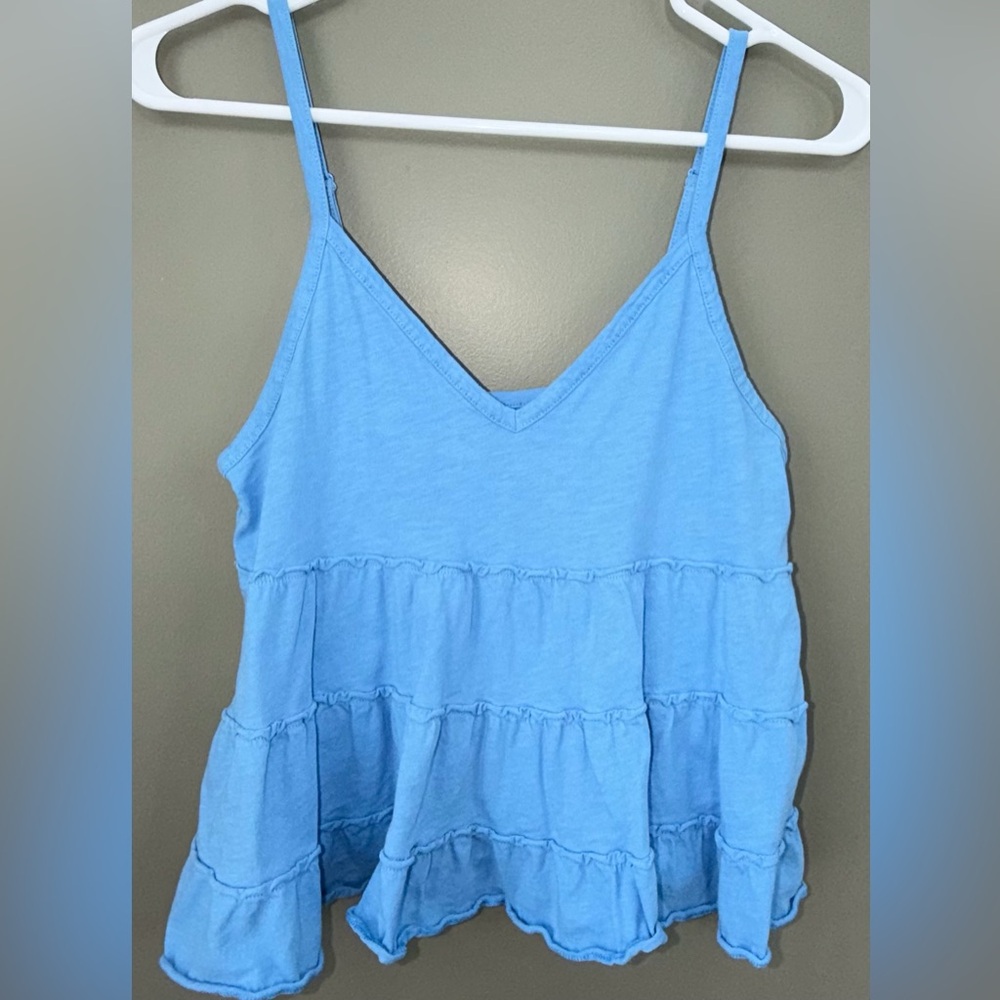 American Eagle Outfitters Blue Tiered Camisole sz S - Picture 5 of 7